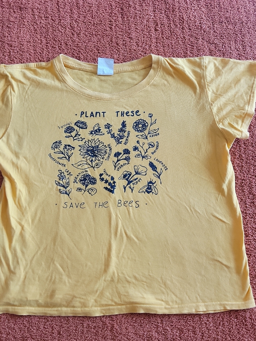 Save The Bees Graphic Tee - Yellow T-Shirt